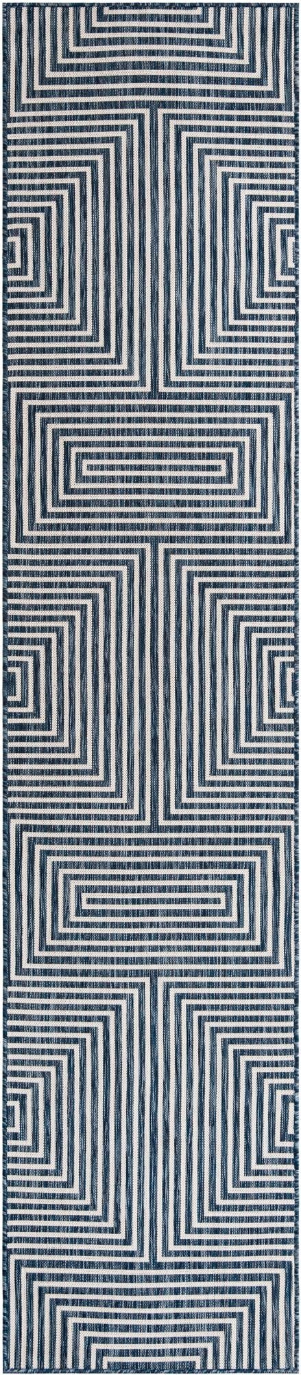  2' 7 x 12'  Washable Modern Indoor / Outdoor Runner Rug