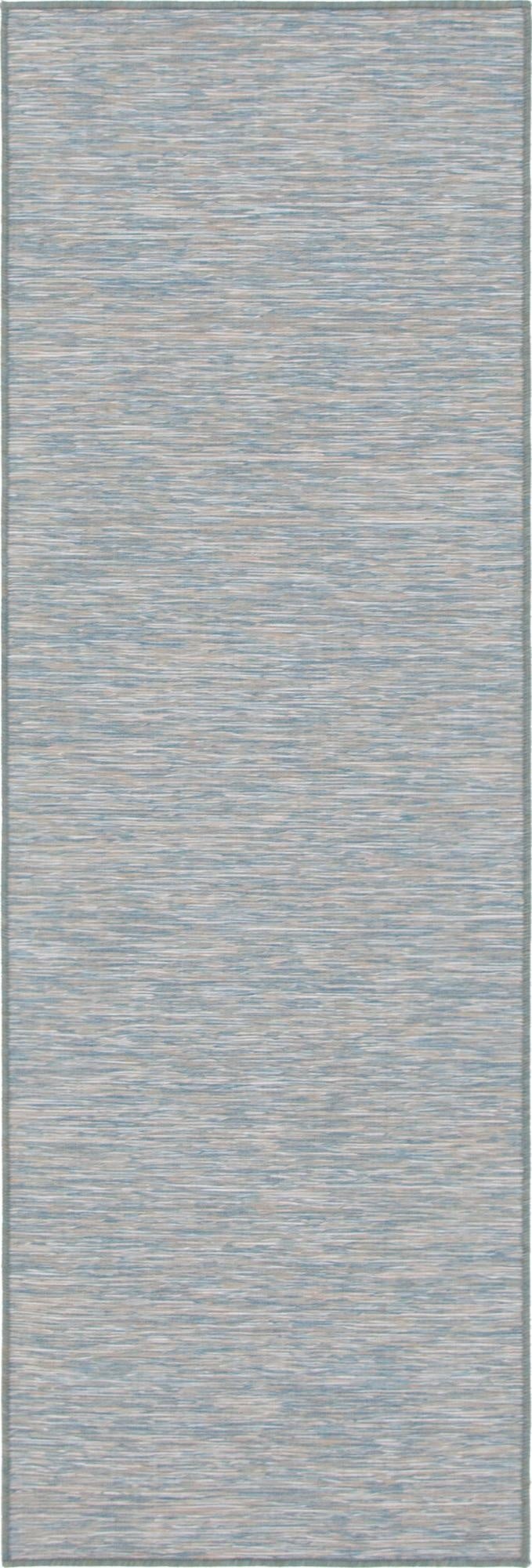  2' x 6'  Washable Solid Indoor / Outdoor Runner Rug