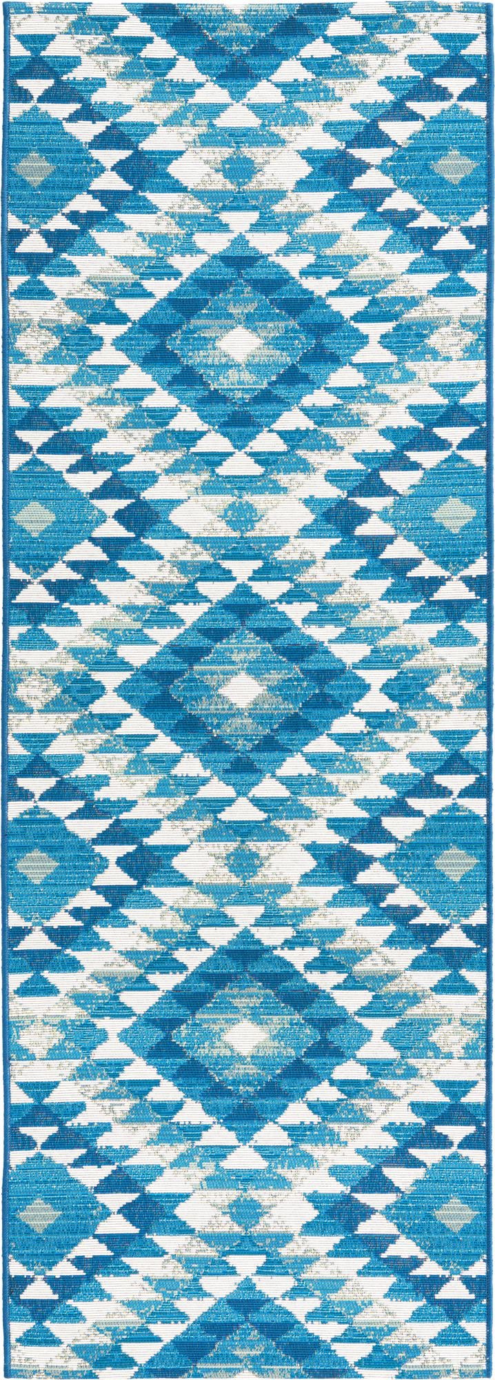  2' x 6'  Washable Southwestern Indoor / Outdoor Runner Rug
