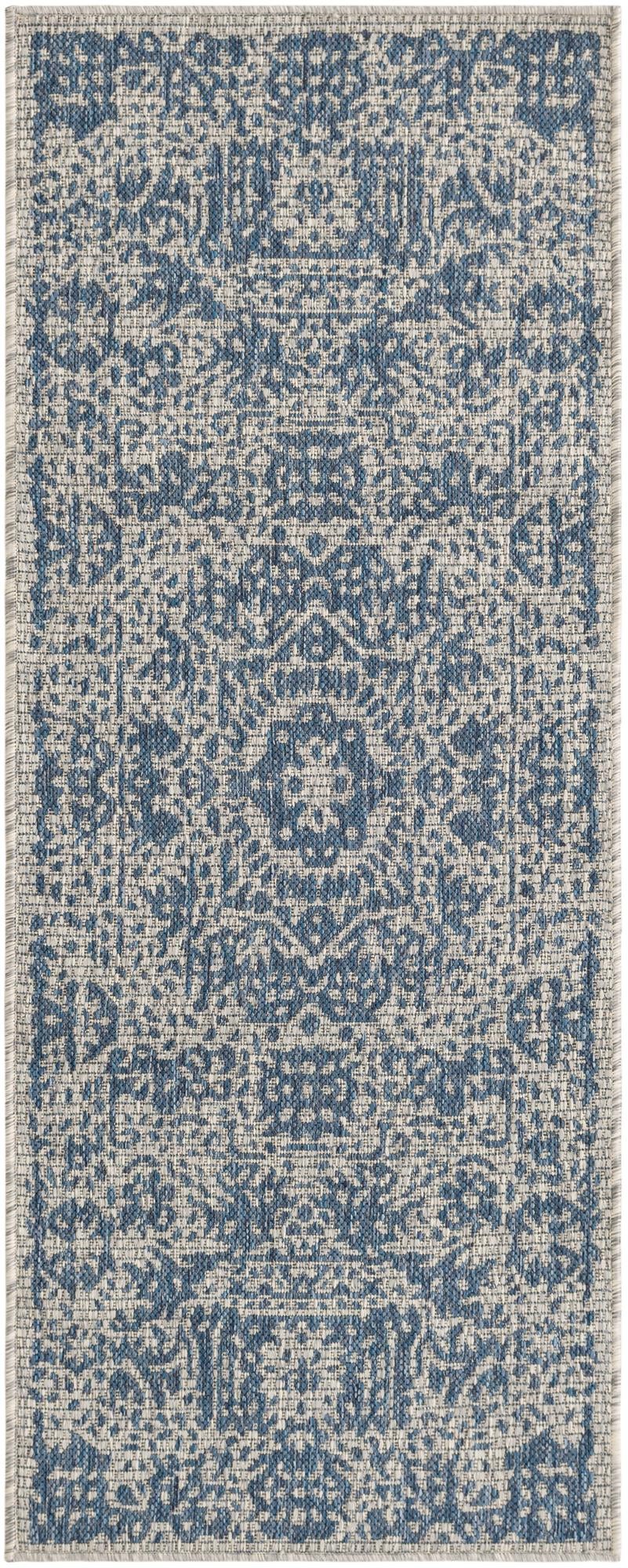  2' x 5'  Washable Traditional Indoor / Outdoor Runner Rug