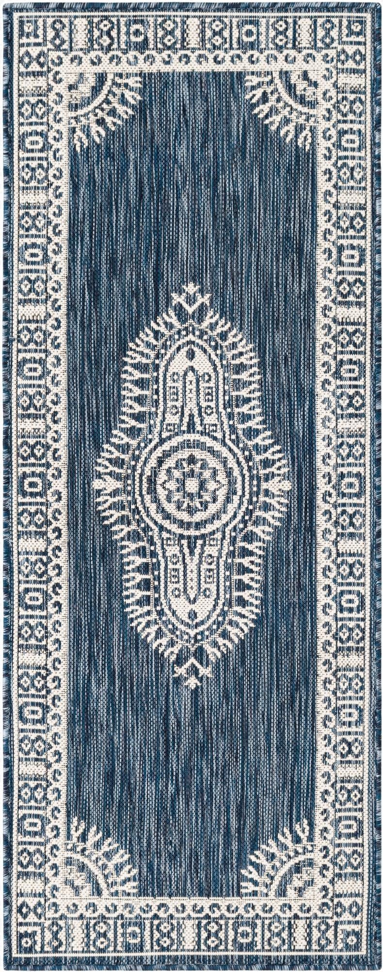  2' x 5' 3  Washable Traditional Indoor / Outdoor Runner Rug