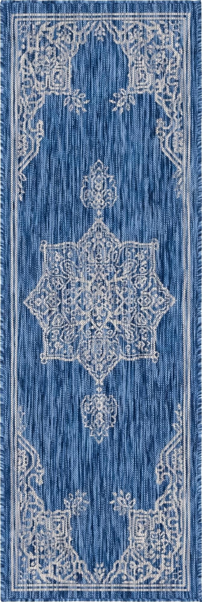  2' x 6'  Washable Traditional Indoor / Outdoor Runner Rug