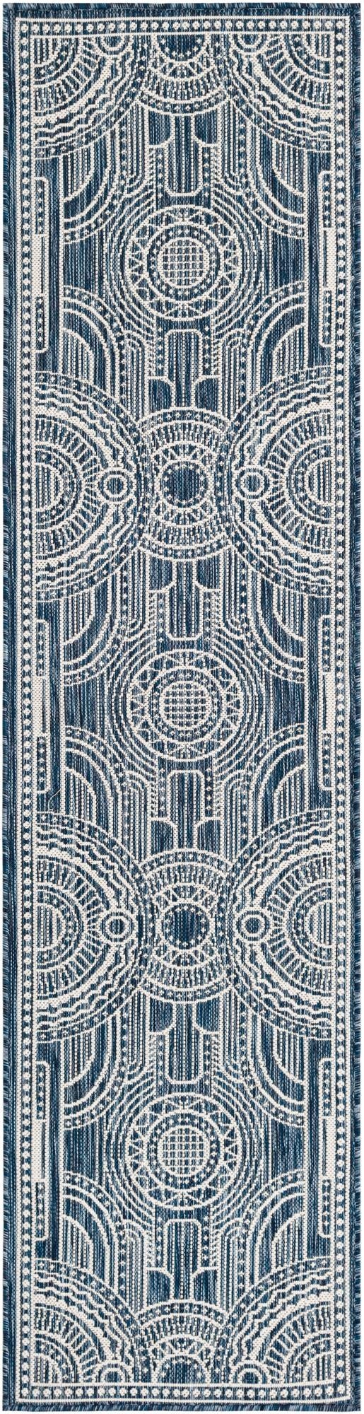  2' x 8'  Washable Traditional Indoor / Outdoor Runner Rug