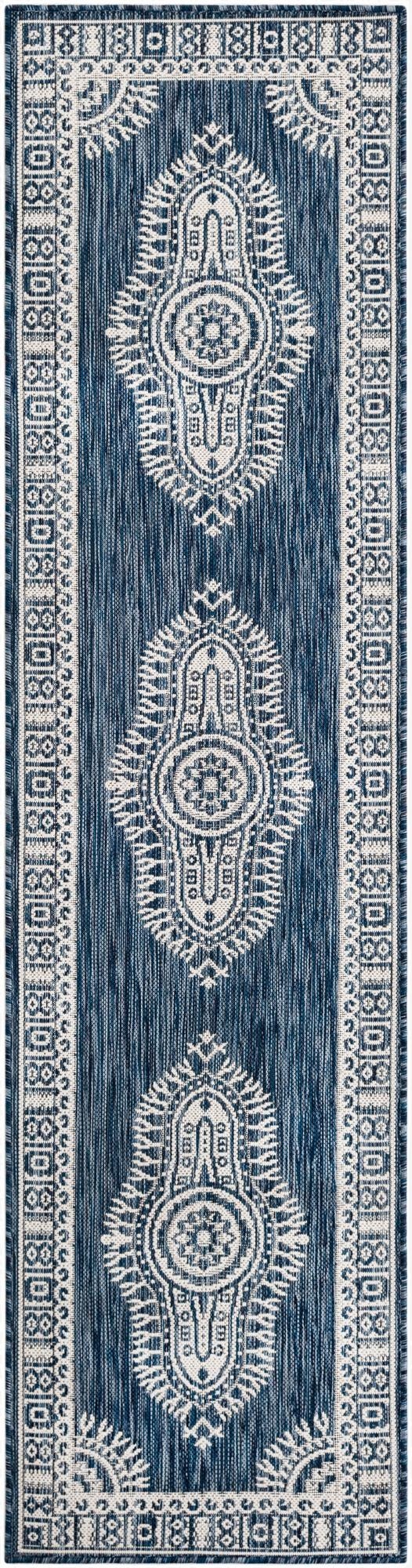  2' x 8'  Washable Traditional Indoor / Outdoor Runner Rug