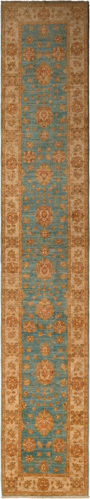  2' 7 x 14' 8 Peshawar Ziegler Wool Runner Rug