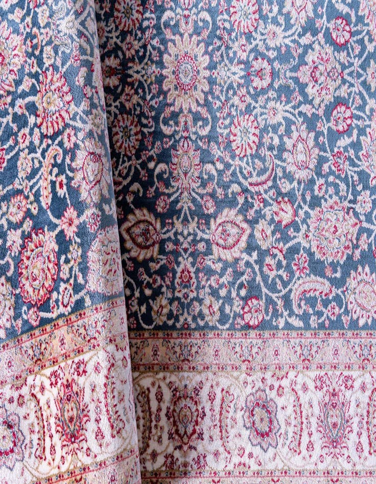 Detail image of  2' 7 x 9' 10 Qom Bamboo Silk Runner Rug