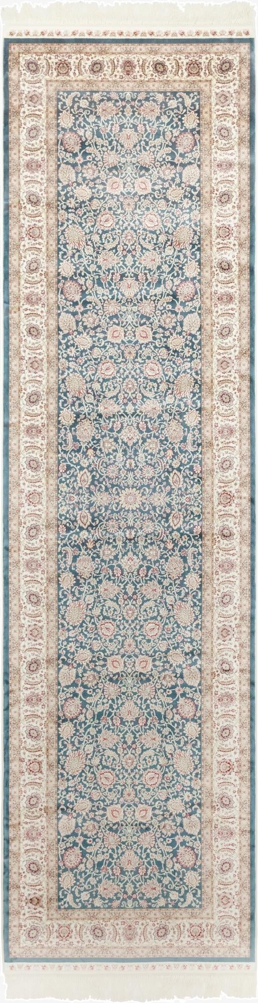  2' 7 x 9' 10 Qom Bamboo Silk Runner Rug