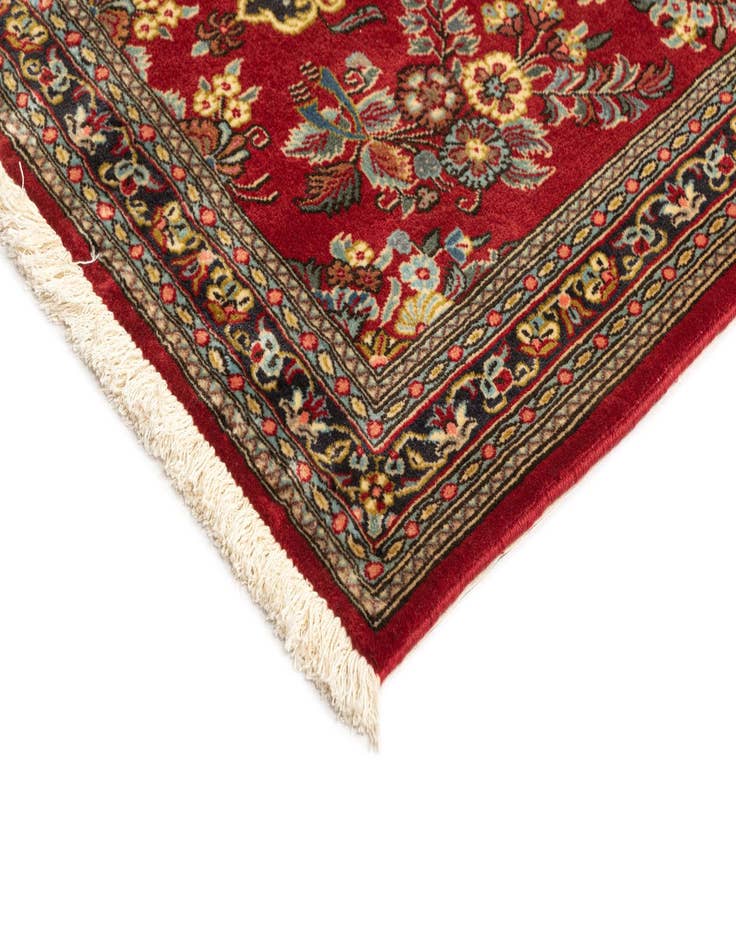 Detail image of  2' 7 x 6' 9  Hand Knotted Qom Persian Runner Rug