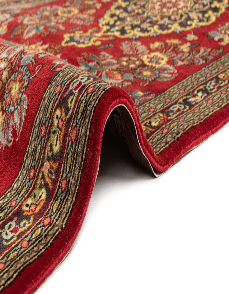 Detail image of  2' 7 x 6' 9  Hand Knotted Qom Persian Runner Rug