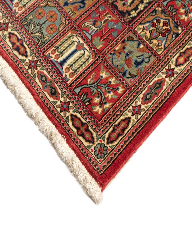 Detail image of  2' 7 x 13'  Hand Knotted Qom Persian Runner Rug