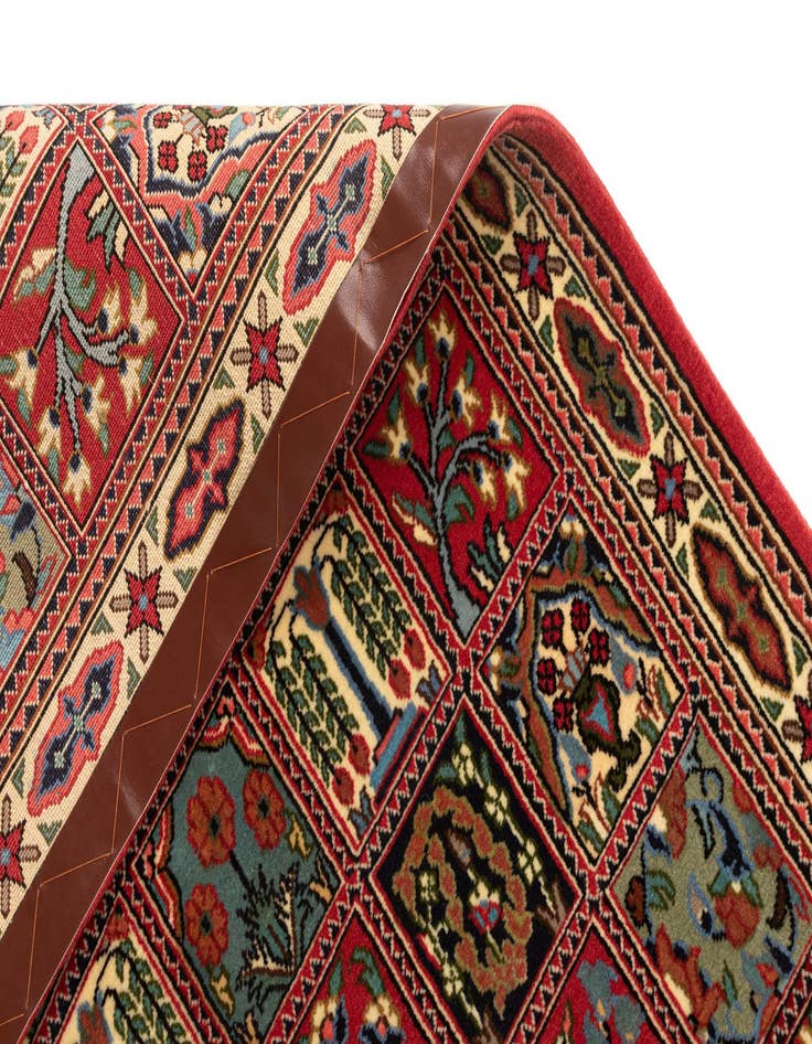 Detail image of  2' 7 x 13'  Hand Knotted Qom Persian Runner Rug