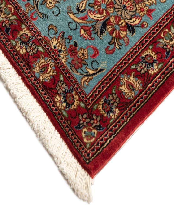 Detail image of  2' 7 x 13' 3  Hand Knotted Qom Persian Runner Rug