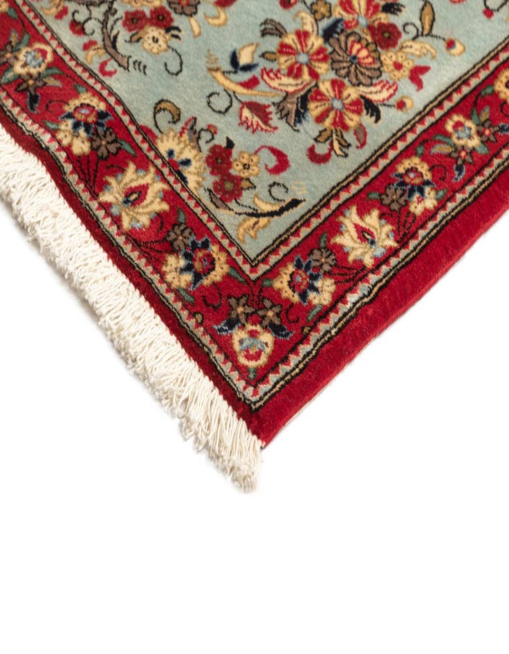 Detail image of  2' 7 x 13'  Hand Knotted Qom Persian Runner Rug