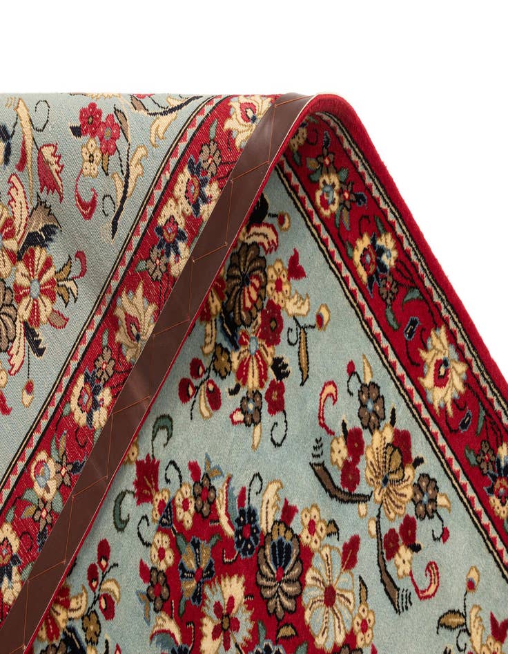 Detail image of  2' 7 x 13'  Hand Knotted Qom Persian Runner Rug