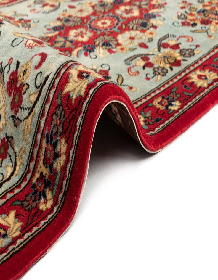 Detail image of  2' 7 x 13'  Hand Knotted Qom Persian Runner Rug