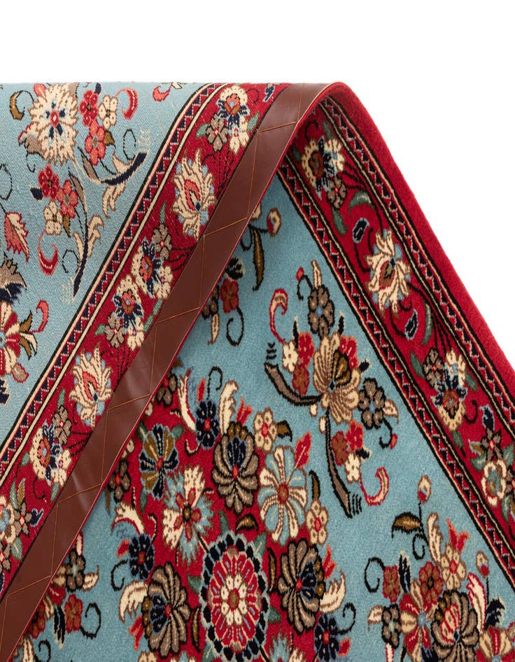 Detail image of  2' 8 x 12' 11  Hand Knotted Qom Persian Runner Rug