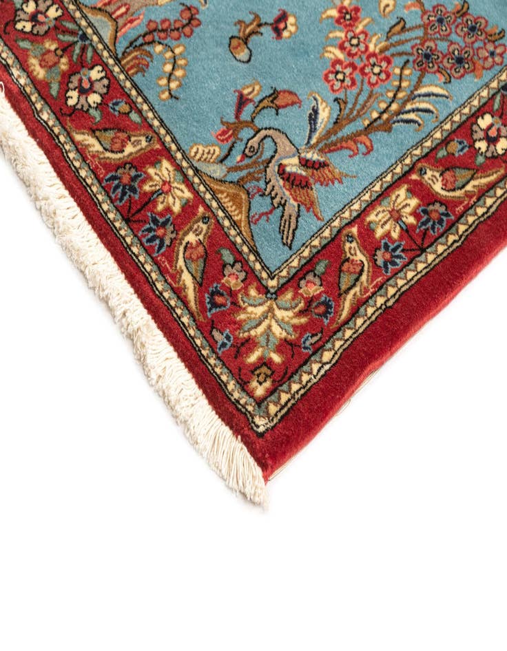 Detail image of  2' 7 x 7' 3  Hand Knotted Qom Persian Runner Rug