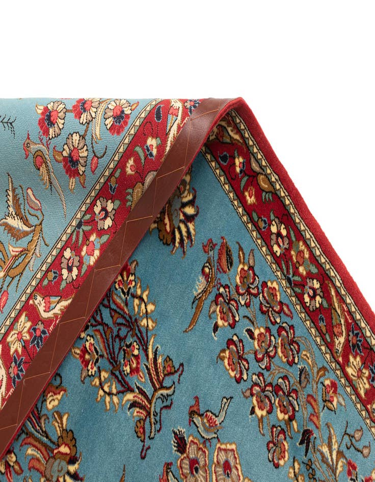 Detail image of  2' 7 x 7' 3  Hand Knotted Qom Persian Runner Rug