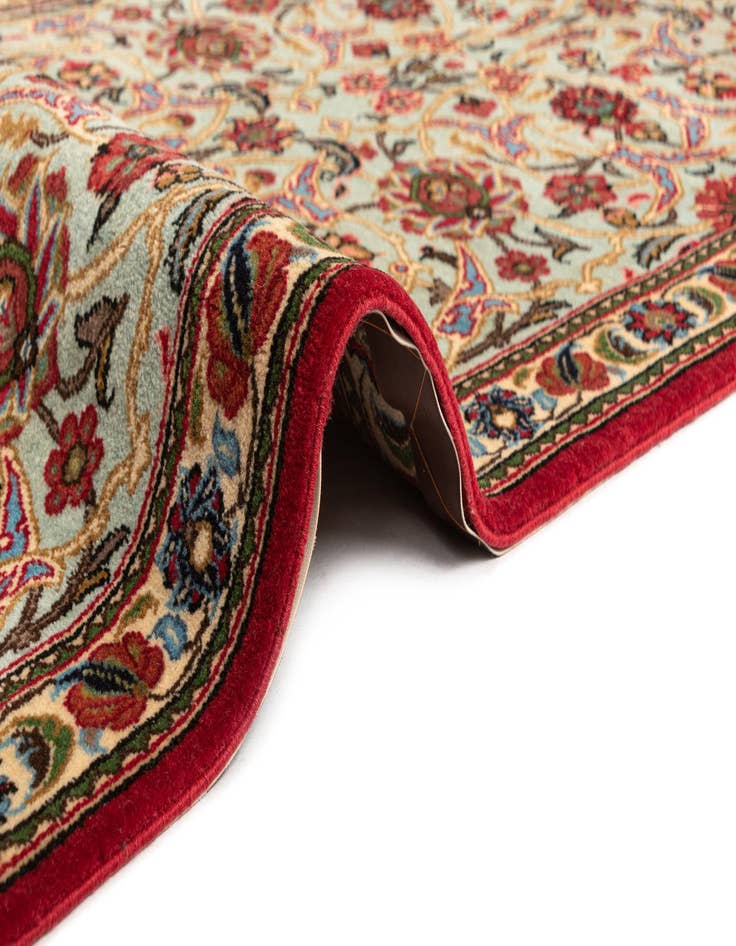 Detail image of  2' 7 x 6' 6  Hand Knotted Qom Persian Runner Rug