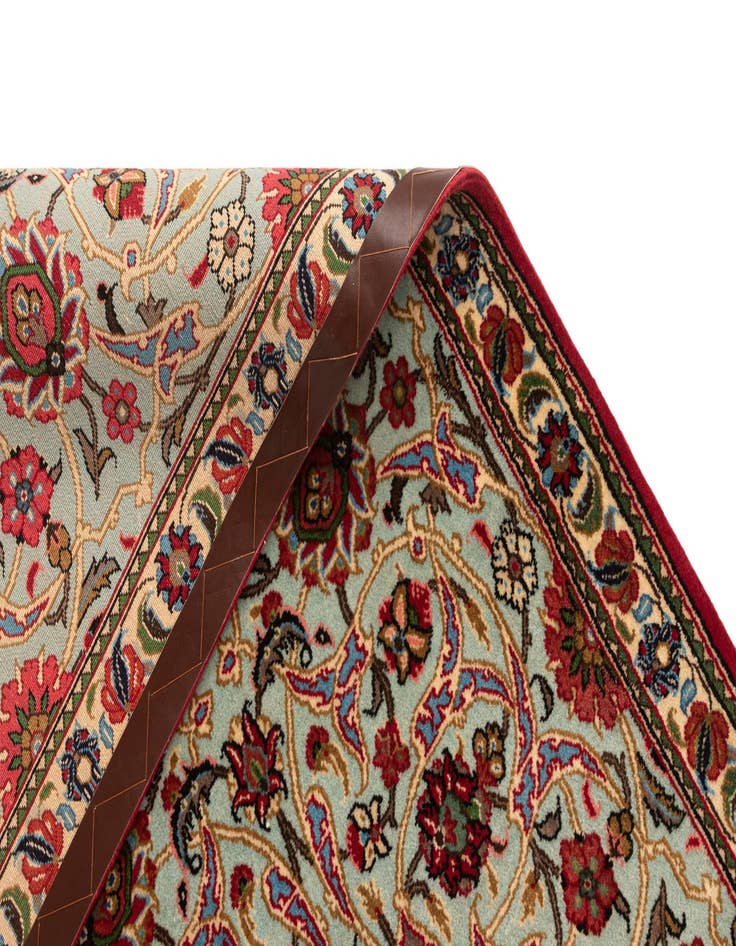 Detail image of  2' 7 x 6' 6  Hand Knotted Qom Persian Runner Rug