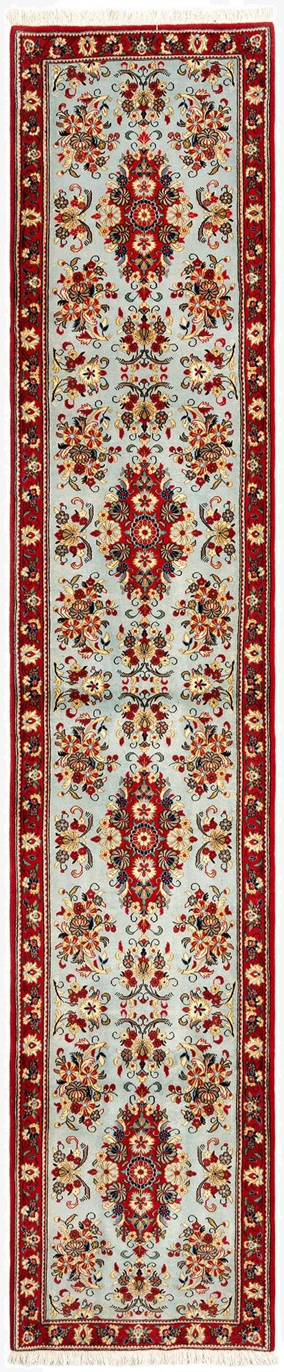 2' 7 x 13'  Hand Knotted Qom Persian Runner Rug