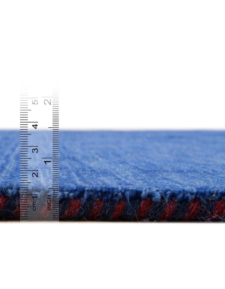 Detail image of  2' 7 x 6' 7 Solid Gabbeh Wool Runner Rug