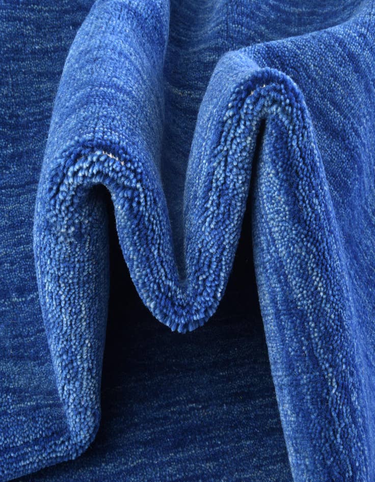 Detail image of  2' 7 x 6' 7 Solid Gabbeh Wool Runner Rug