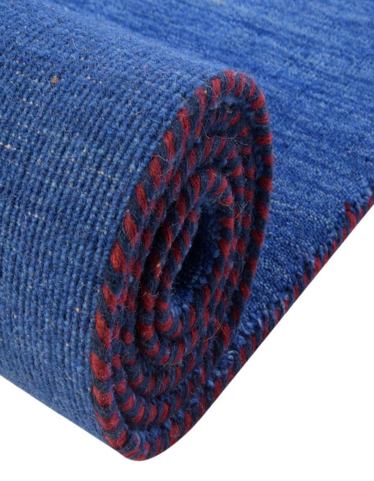 Detail image of  2' 7 x 6' 7 Solid Gabbeh Wool Runner Rug