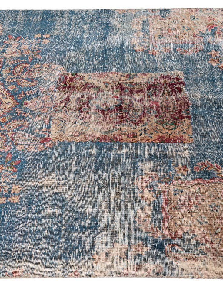 Detail image of  4' 9 x 9' 4  Hand Knotted Ultra Vintage Persian Wool Runner Rug