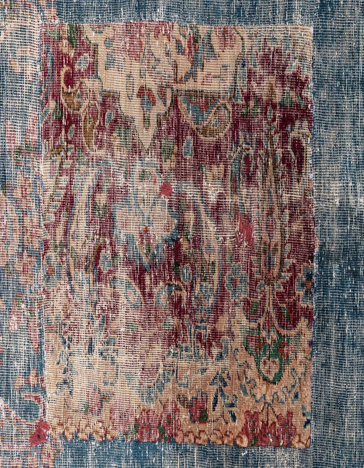 Detail image of  4' 9 x 9' 4  Hand Knotted Ultra Vintage Persian Wool Runner Rug