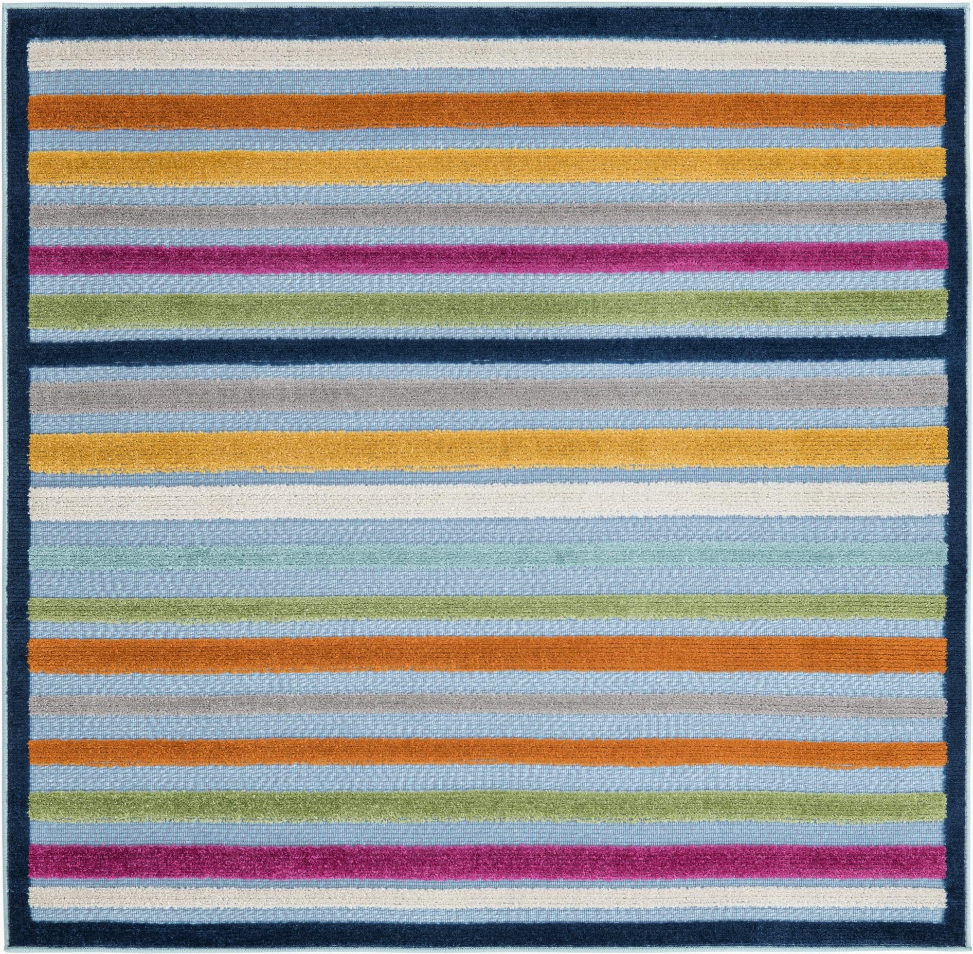  5' 3 x 5' 3  Washable Aruba Indoor / Outdoor Square Rug