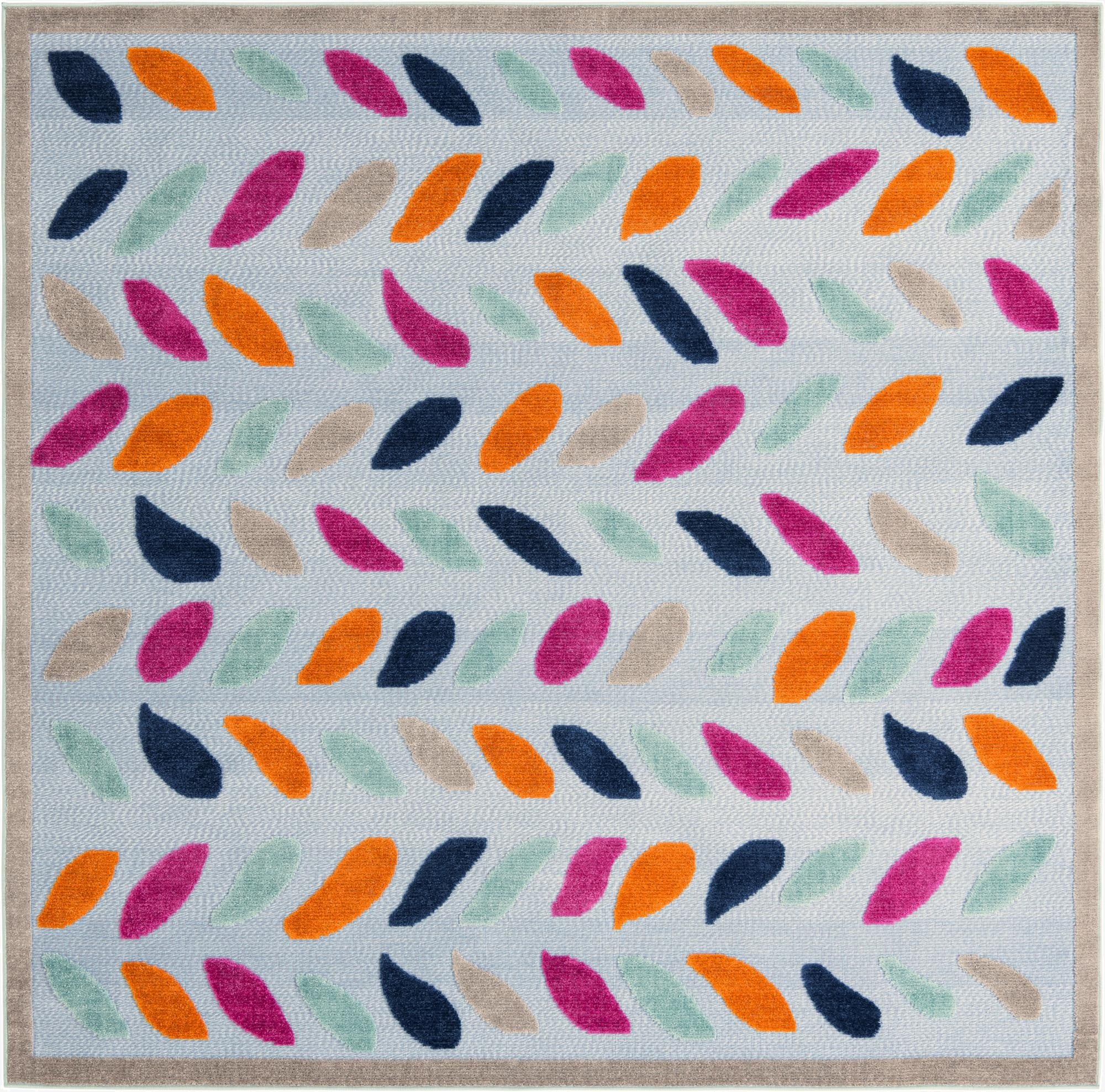  7' 10 x 7' 10  Washable Aruba Indoor / Outdoor Square Rug