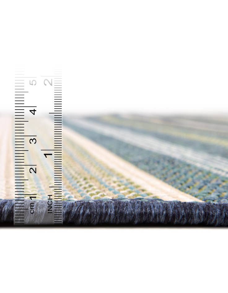 Detail image of  5' 3 x 5' 3  Washable Baja Indoor / Outdoor Square Rug