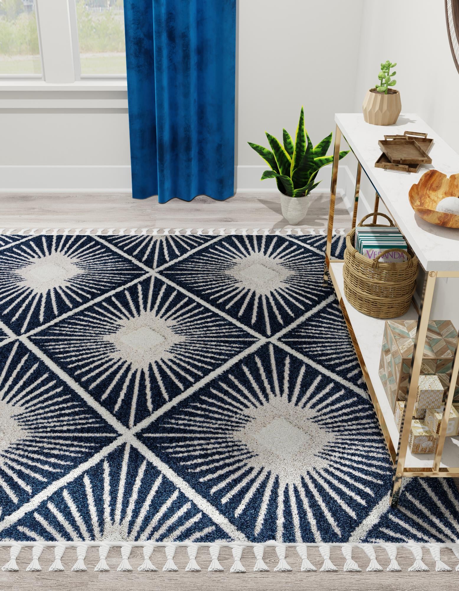 Blue 10' x 10' Boho Square Rug | Rugs.com