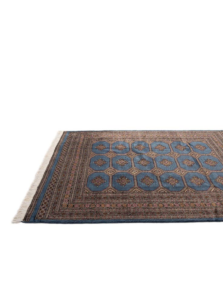 Detail image of  5' 10 x 6' 2  Hand Knotted Bokhara Oriental Wool Square Rug