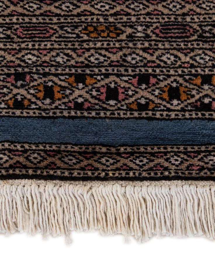Detail image of  5' 10 x 6' 2  Hand Knotted Bokhara Oriental Wool Square Rug