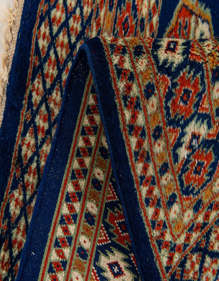 Detail image of  2' 1 x 2' 3  Hand Knotted Bokhara Oriental Wool Square Rug