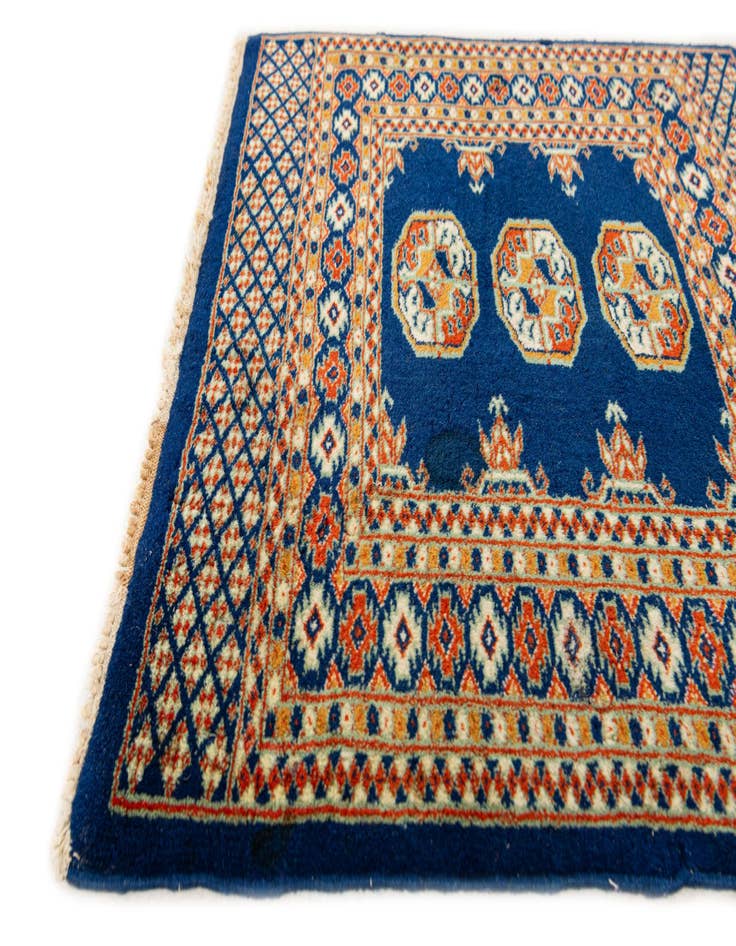 Detail image of  2' 1 x 2' 3  Hand Knotted Bokhara Oriental Wool Square Rug