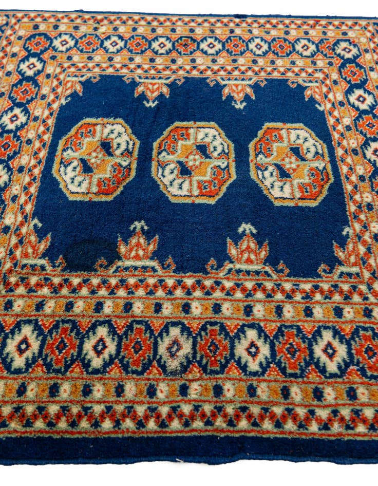 Detail image of  2' 1 x 2' 3  Hand Knotted Bokhara Oriental Wool Square Rug