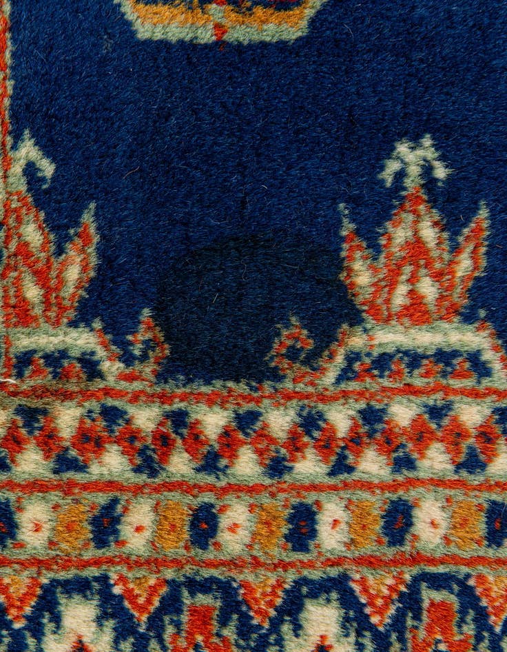 Detail image of  2' 1 x 2' 3  Hand Knotted Bokhara Oriental Wool Square Rug