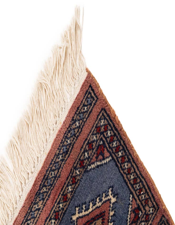 Detail image of  1' x 1' 3  Hand Knotted Bokhara Wool Square Rug