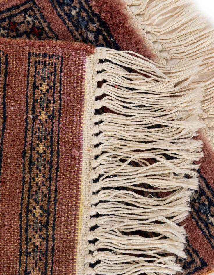 Detail image of  1' x 1' 3  Hand Knotted Bokhara Wool Square Rug