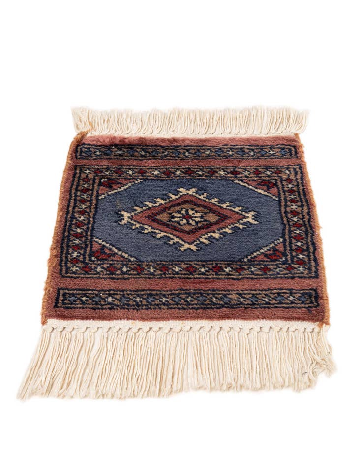 Detail image of  1' x 1' 3  Hand Knotted Bokhara Wool Square Rug