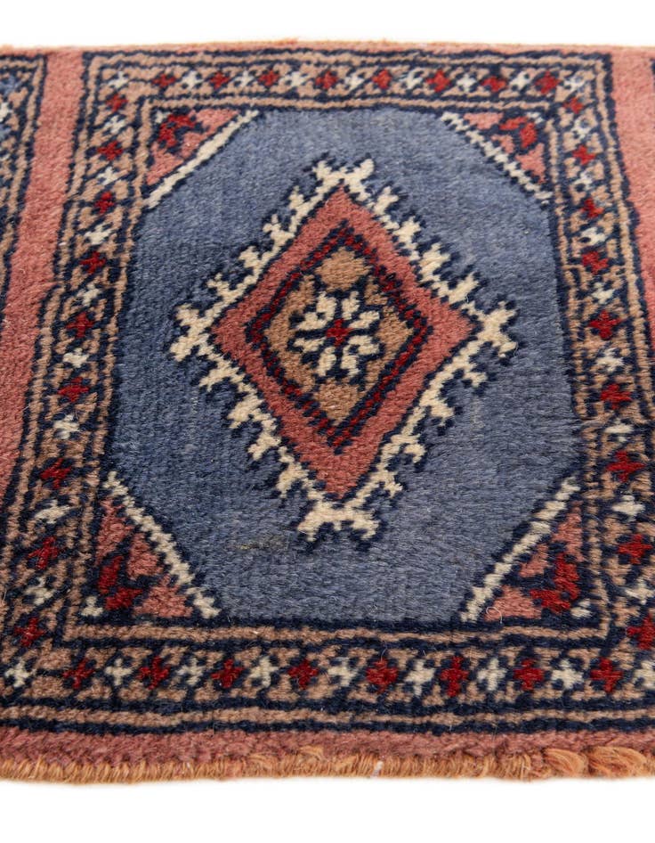 Detail image of  1' x 1' 3  Hand Knotted Bokhara Wool Square Rug