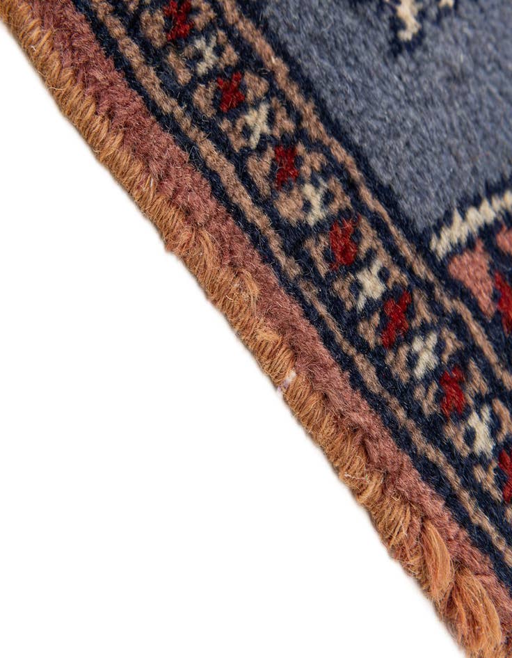 Detail image of  1' x 1' 3  Hand Knotted Bokhara Wool Square Rug