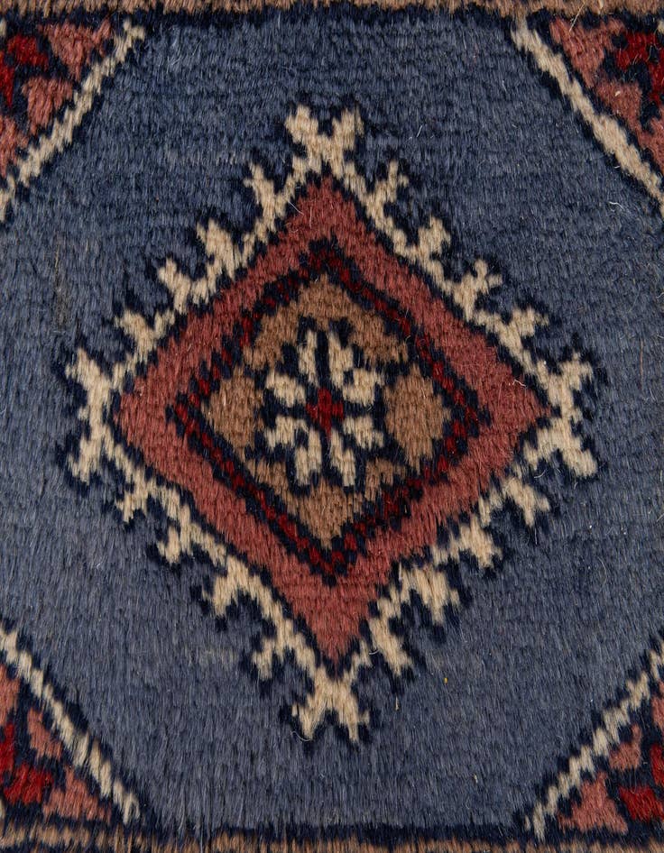 Detail image of  1' x 1' 3  Hand Knotted Bokhara Wool Square Rug