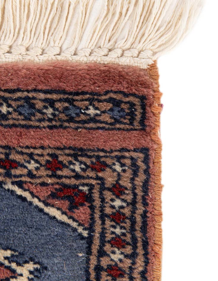 Detail image of  1' x 1' 3  Hand Knotted Bokhara Wool Square Rug