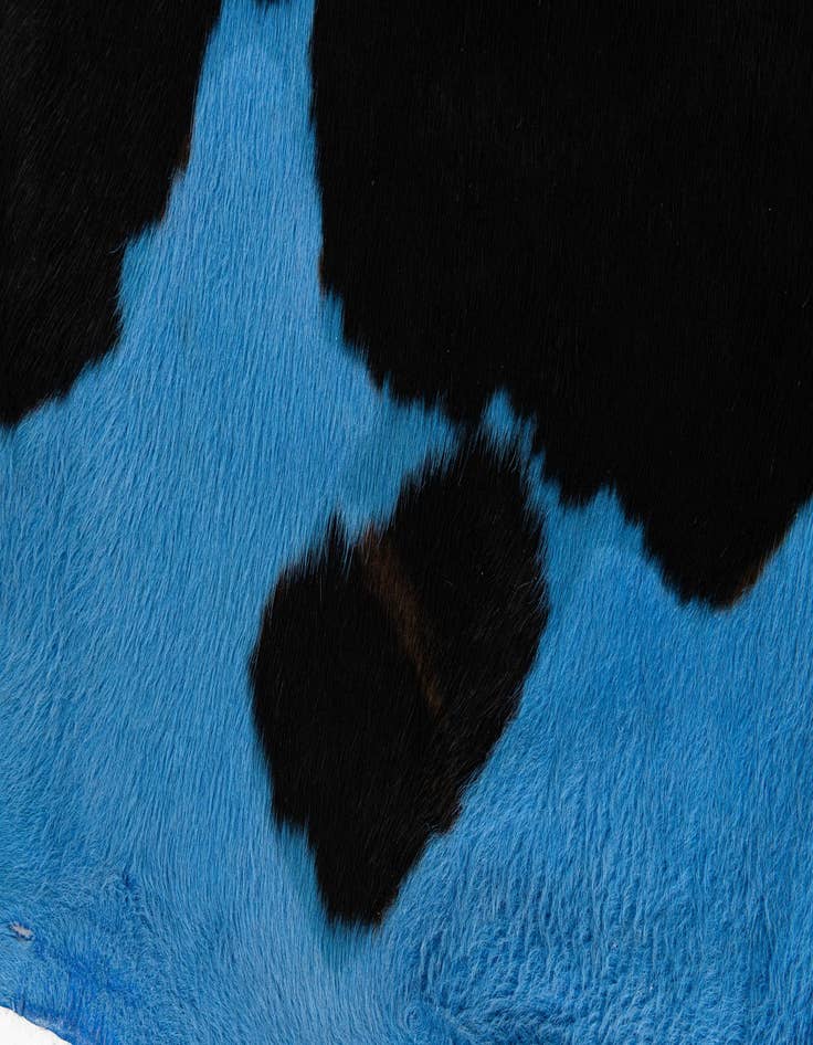 Detail image of  6' x 6' 2 Cowhide Leather Square Rug