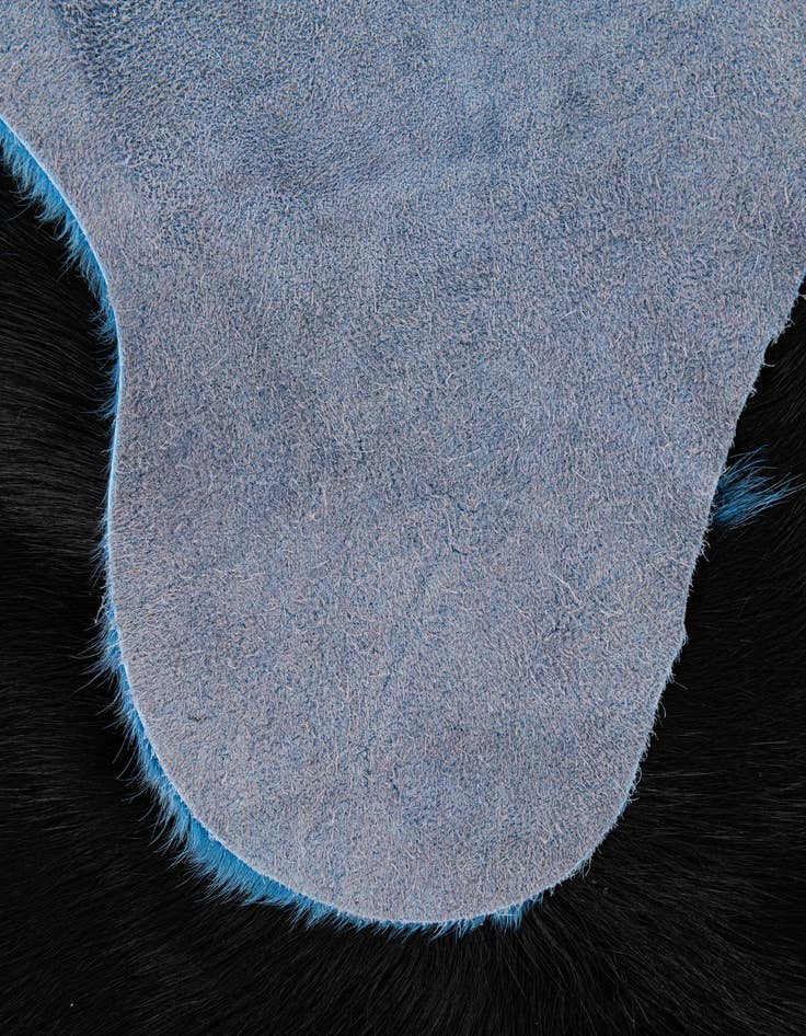 Detail image of  6' x 6' 2 Cowhide Leather Square Rug