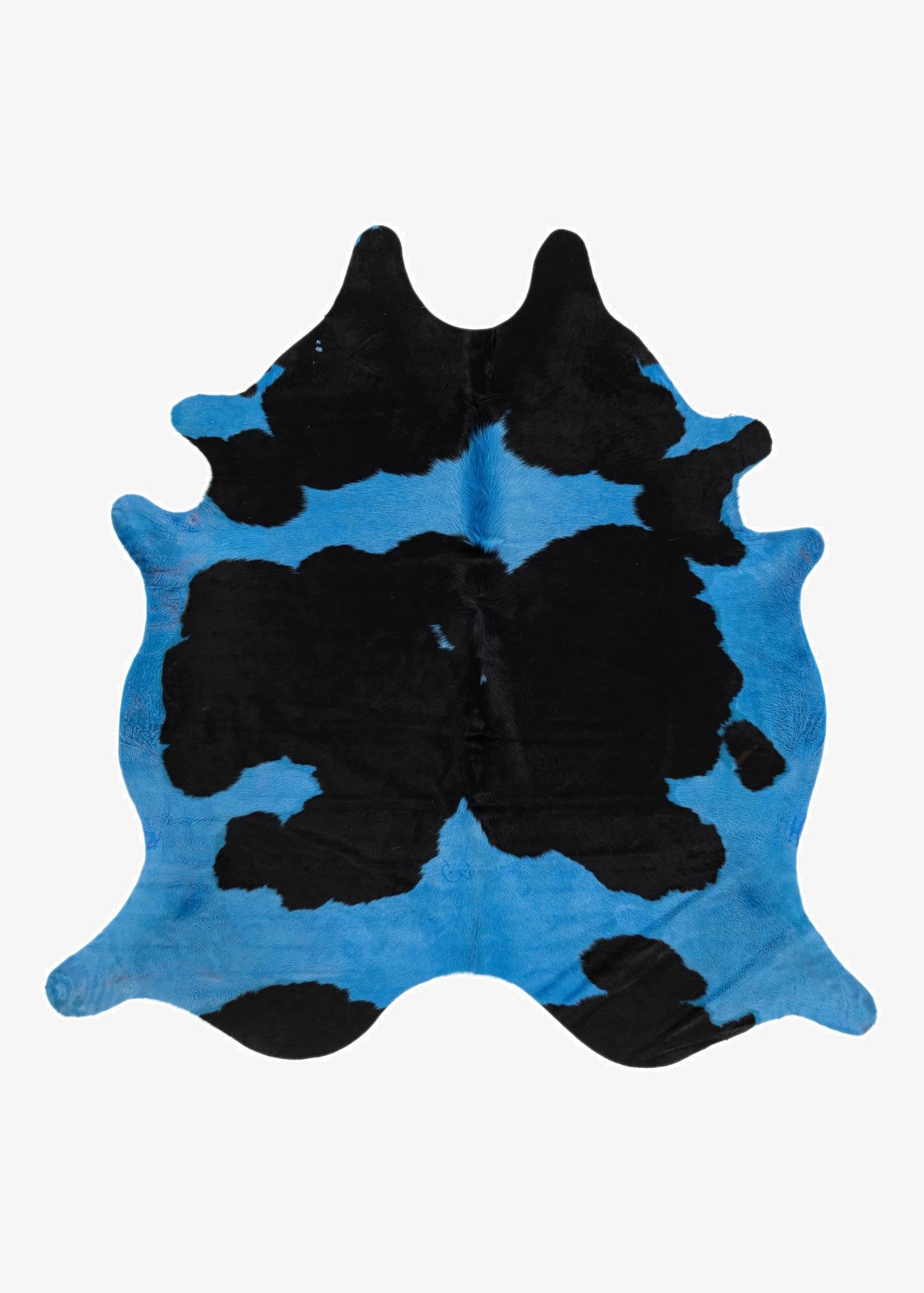  6' x 6' 2 Cowhide Leather Square Rug